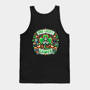 One Lucky Gamer St Patrick's Day Tank Top